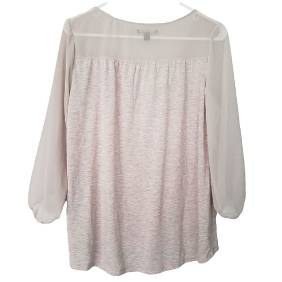 AMERICAN Eagle Outfitters AEO blouse top pink beige medium - Picture 2 of 5